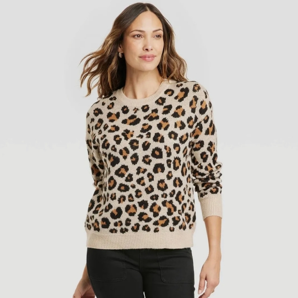 Leopard Knit Sweater